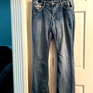 Love Indigo premium bootcut stonewashed (darker) women’s size 12 jeans.